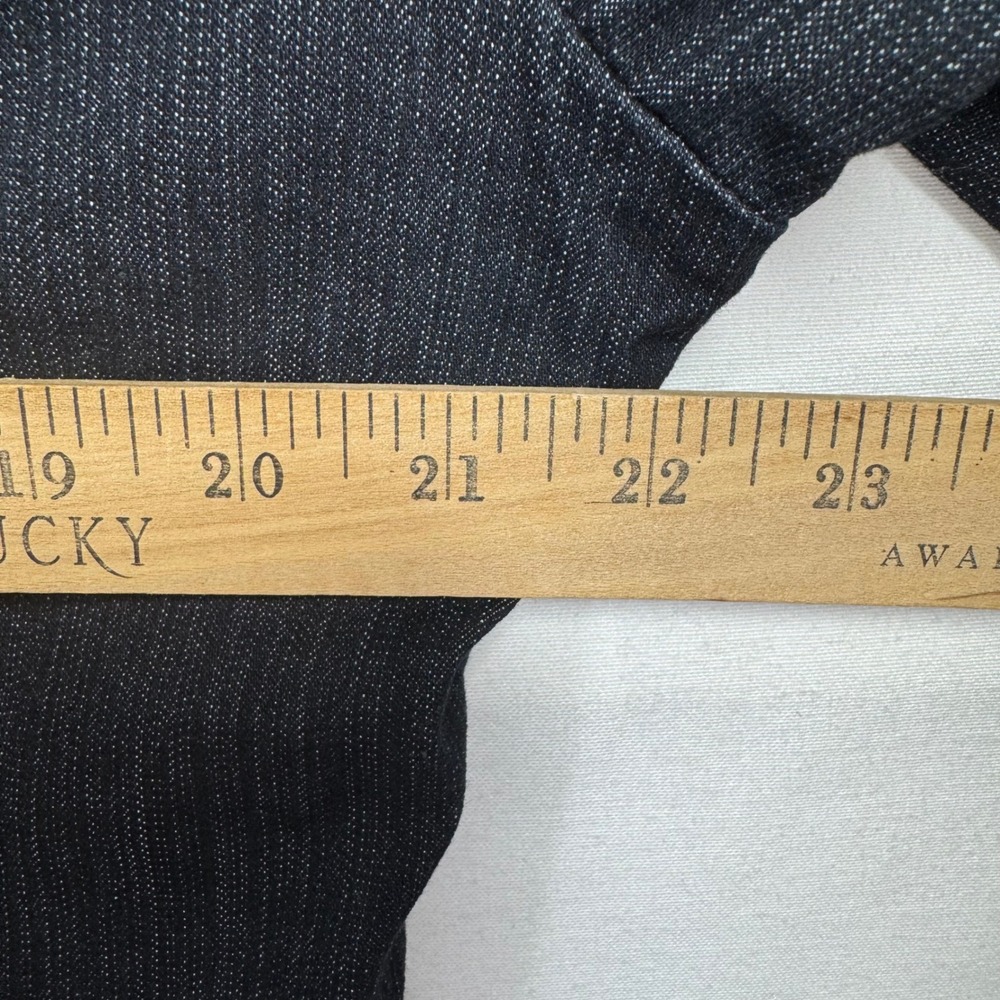 Destiny Platinum Denim‎ Blazer Jacket Dark Wash Fitted Career Women's Sz XL - Picture 6 of 9